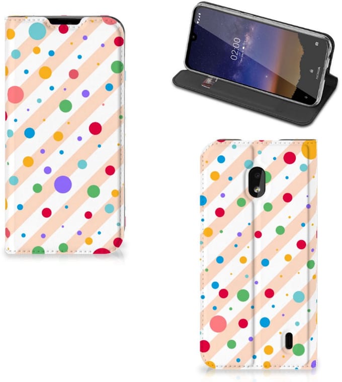 Nokia 2.2 Hoesje met Magneet Dots