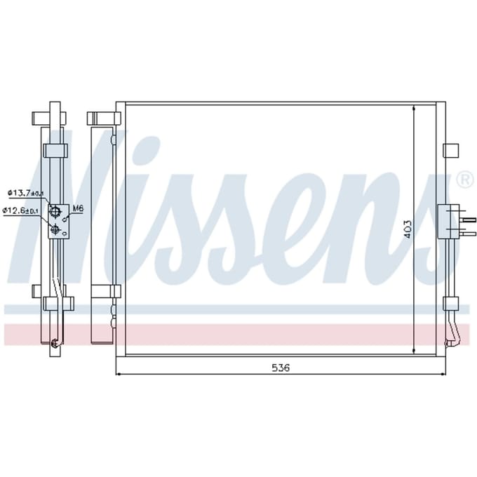 Condensator, airconditioning NISSENS 940217