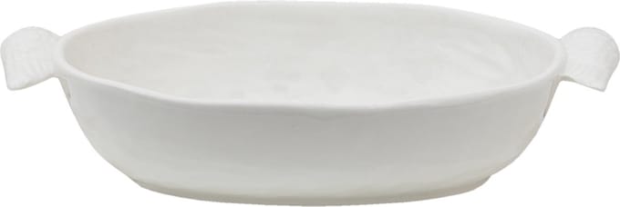 Clayre & Eef Serveerschaal 500 ml Wit Keramiek Vleugels