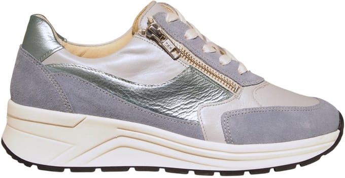 Solidus 59083 Karma leren blauwe dames sneakers