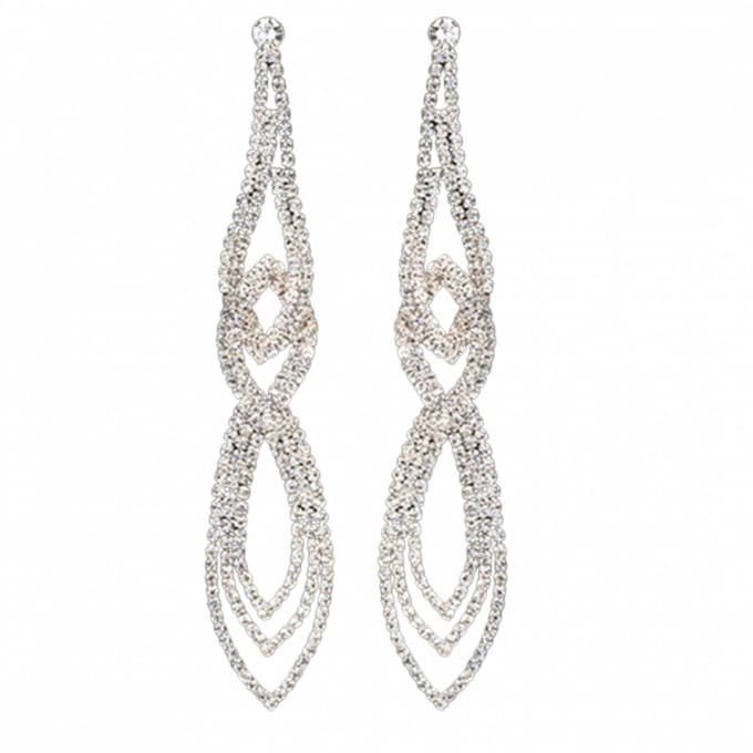 Lange Oorbellen-Djamila-Strass 11 cm-Charme Bijoux