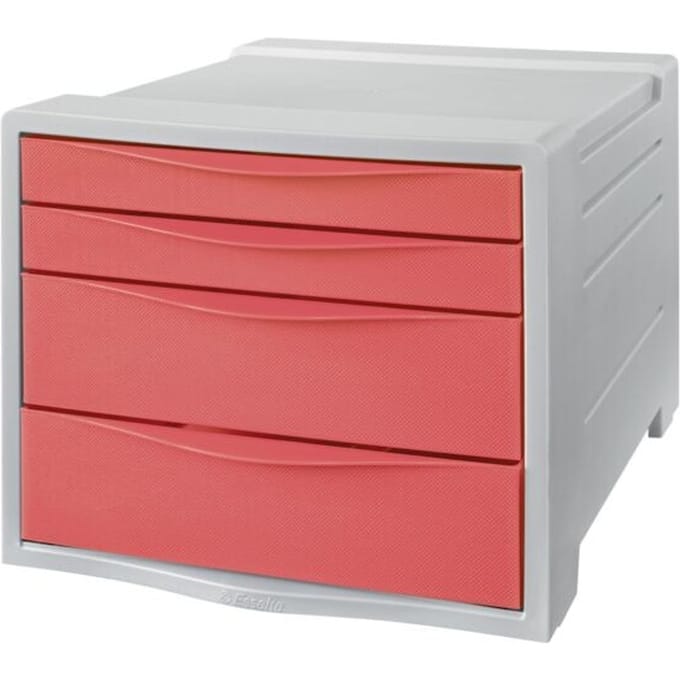 Esselte Colour'Breeze ladenblok, 4 laden Koraal