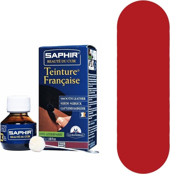 Saphir Teinture Francaise indringverf voor suede en gladleer - 11 Rood - 50ml