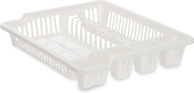 Kinvara Afwas afdruiprek - wit - 46 x 36 x 8 cm - Afwasrek - kunststof