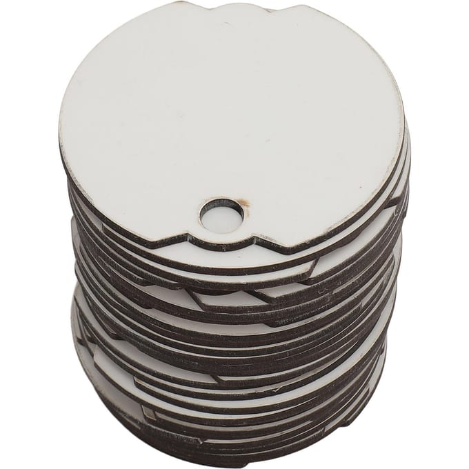 30 stuks Sublimatie Blanke Naamplaatjes Onvoltooide Blanke Naamplaatjes DIY Naamlabel Blanke Bekerkaart white
