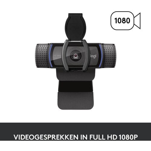 Logitech C920s HD Pro Full HD-webcam 1920 x 1080 Pixel, 1280 x 720 Pixel Klemhouder