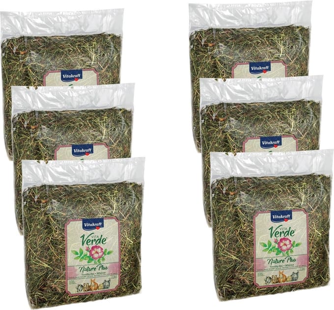Vitakraft Vita-Verde Hooi 500 g - Ruwvoer - 6 x Wilde Rozen