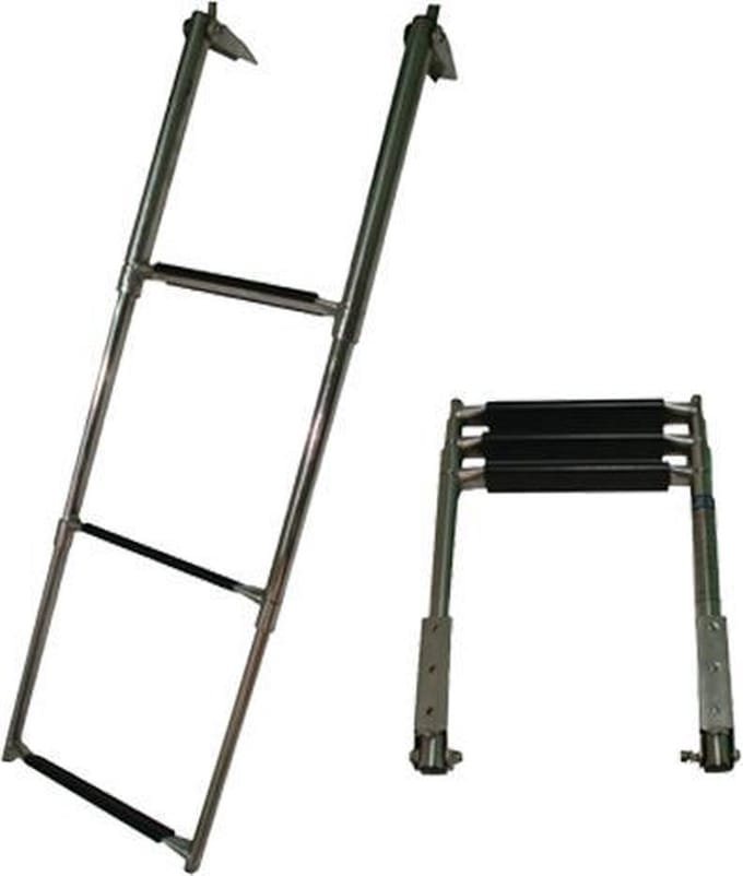 TELESCOPISCHE ZWEMTRAP RVS OPBOUW