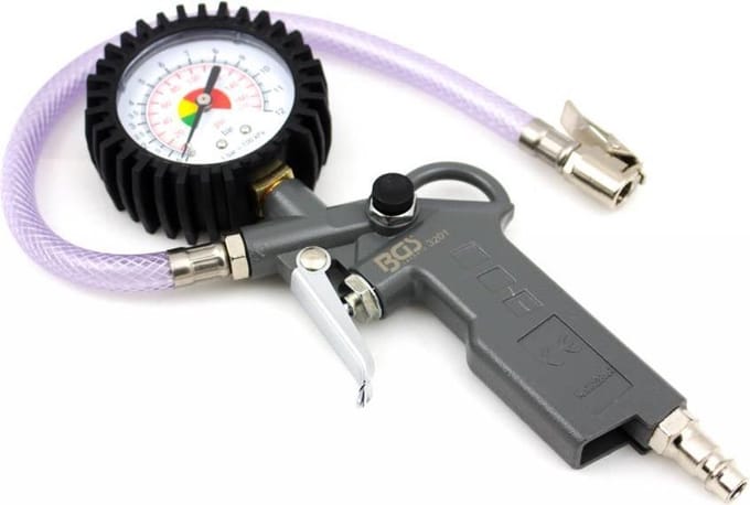 BGS Bandenvulmeter - Flexibele slang 300 mm - Gegoten aluminium