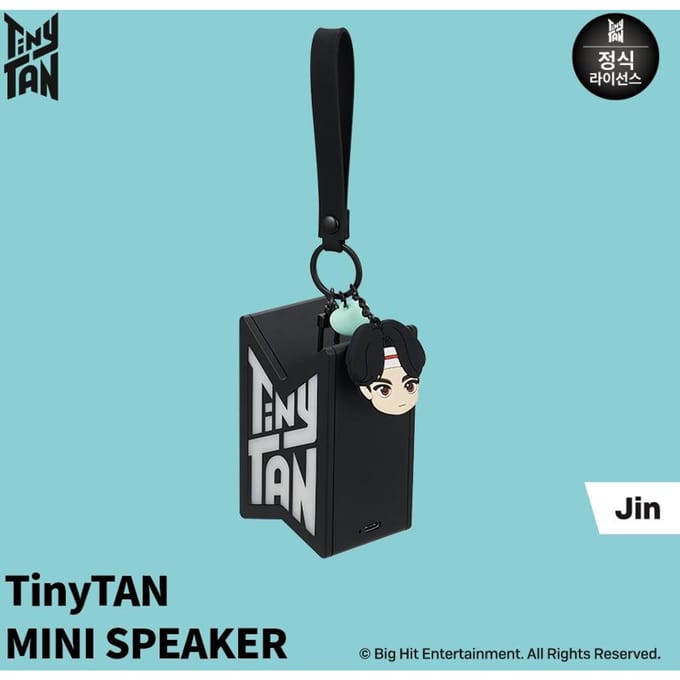 Bts (Garçons Bangtan) Mini Haut-parleur Bluetooth TinyTAN Porte-clés Officiel, Original, Authentique, army, idole Porte-clés, KPOP black