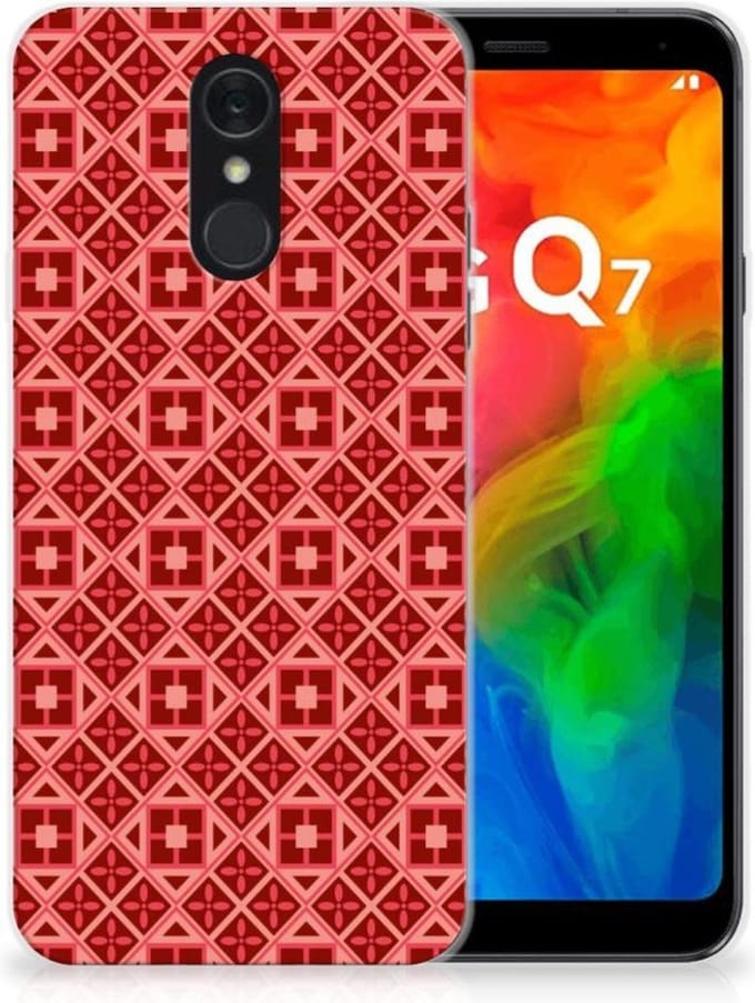 LG Q7 TPU bumper Batik Rood