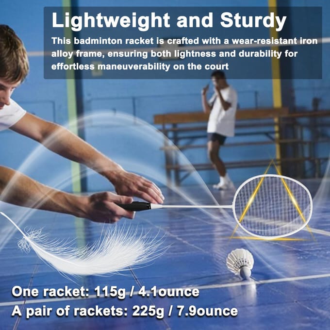 Training Badminton Racket Shuttlecock Set Lichamelijke Opvoeding Oefening Sportuitrusting IJzerlegering groen