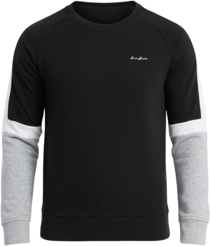 OMBRE Sweater - Regular Fit - Katoen - Lange Mouw Zwart M