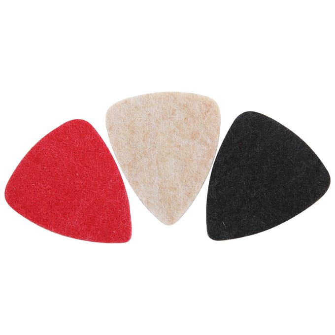 3 Pièces Médiators Ukulélé Feutre Universel Pièces de Performance Guitare Accessoires Instrument de Musique Mélangés beige