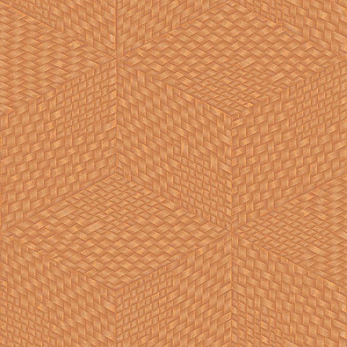 Dutch Wallcoverings - Exclusive Threads Cube Stitch Orang - TP422957