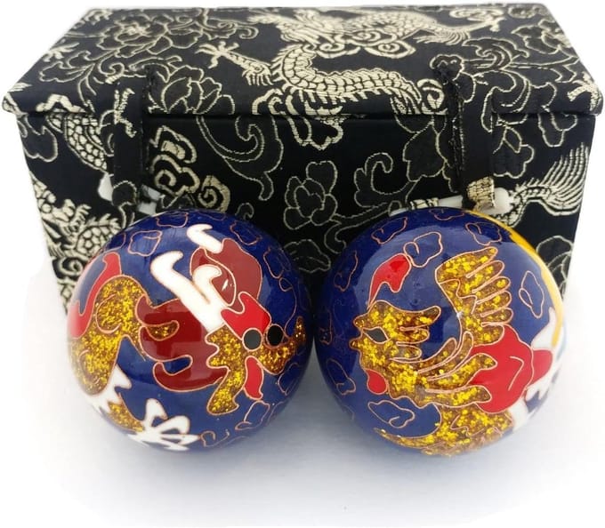 Baoding Ballen - Hand Ballen - Hand Therapie - Handgemaakte Cloisonné - Medium 4 cm - Gekleurd
