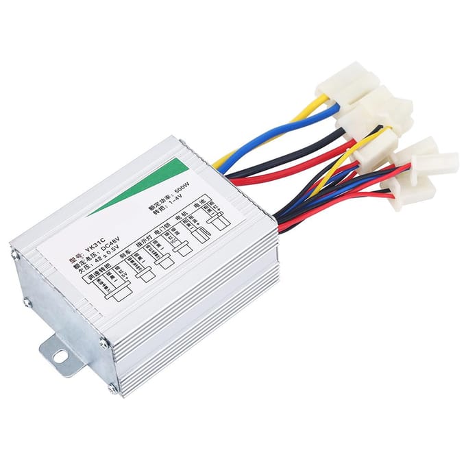 48V 500W Motor Brushed Controller Box for Electric Bicycle Scooter E bike white