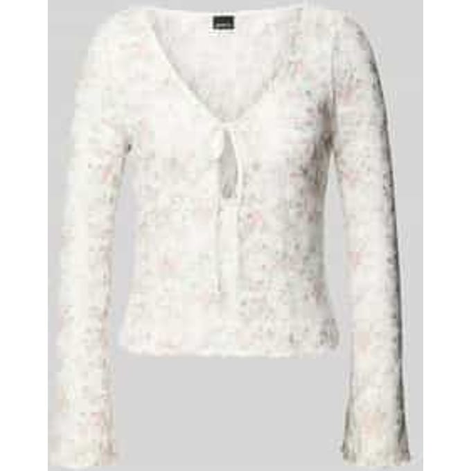 Shirt met lange mouwen en druppelvormige hals