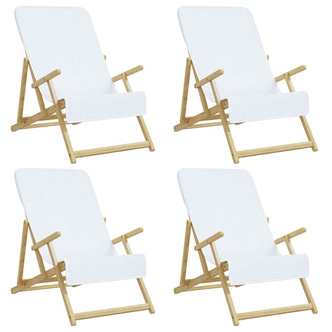 vidaXL - Strandhanddoeken - 4 - st - 400 - g/m² - 60x135 - cm - stof - wit