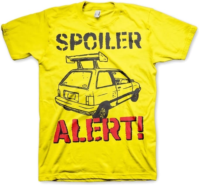 Hybris Spoiler Alert T-shirt geel