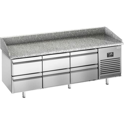 GGM Gastro Pizzakühltisch Premium PLUS - 1980x700mm - mit 6 Schubladen