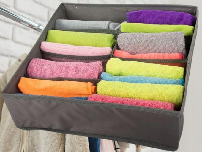 Pingyang Rongrong Serie - Make-up Organizer - 8 Vakken - Grijs - 32x32x10cm