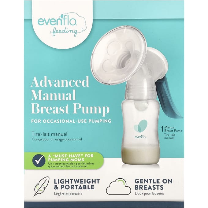 Evenflo Feeding, Advanced Manual Breast Pump, 1 Manual Breast Pump white