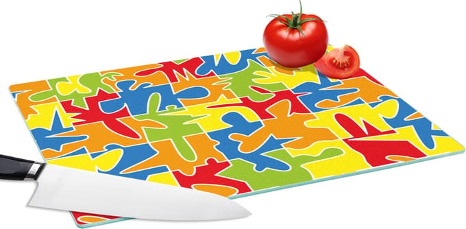 Glazen Snijplank - 39x28 - Puzzel - Patronen - Abstract - Snijplanken Glas