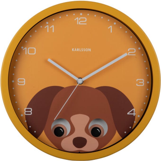 Karlsson wandklok peekaboo dog - Ø30,8cm