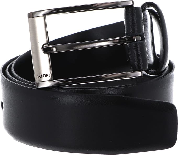 JOOP! Leren Riem Classic Coll. Belt 3,5 CM W120 Black Zwart
