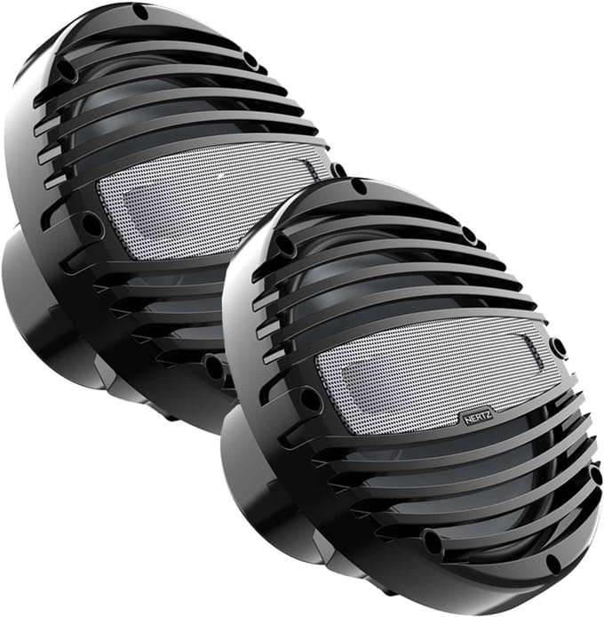 HMX 8-TC - 8" Marine high performance coax speakers zwart set van 2