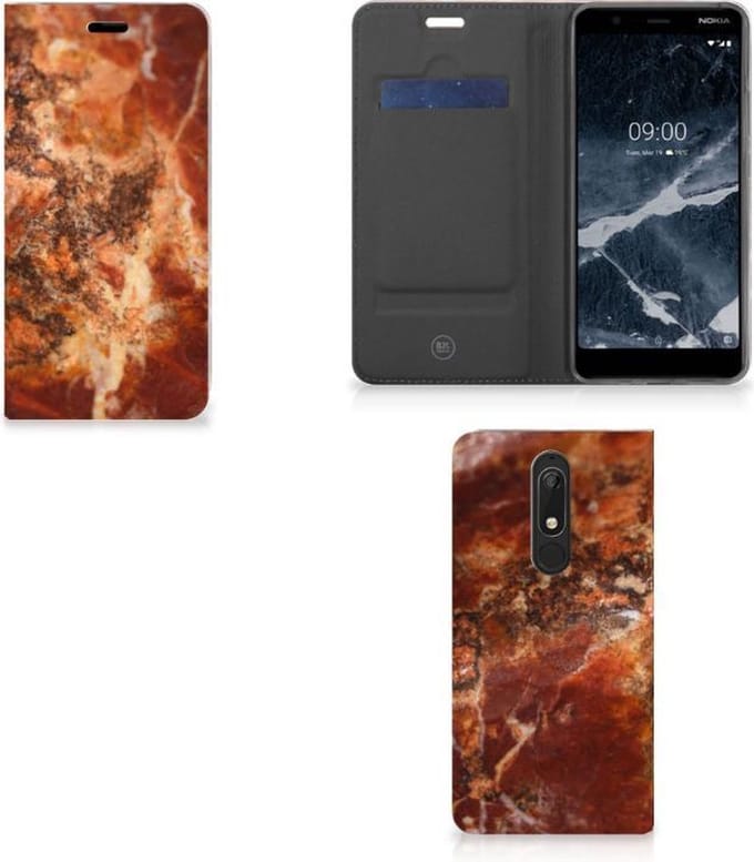 Nokia 5.1 (2018) Standcase Marmer Bruin