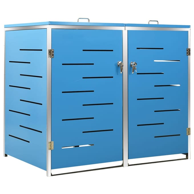 vidaXL - Containerberging - dubbel - 138x77,5x115 - cm - roestvrij - staal
