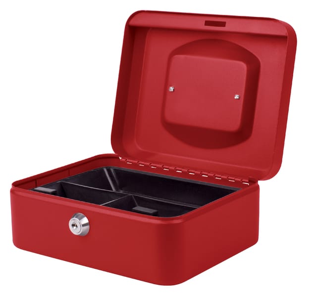Geldkist Quantore 200x160x90mm rood