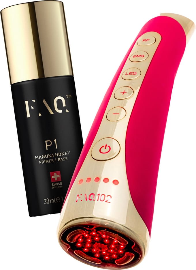 FAQ Beauty Answer FAQ 102 Pink Ruby Bundel - EMS, RF & LED-apparaat + FAQ P1 geleidende primer