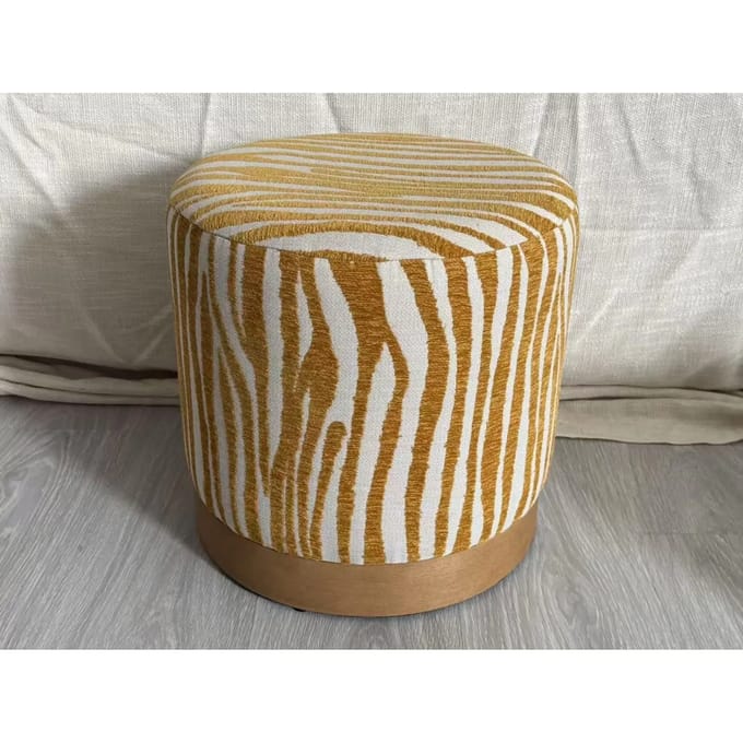 Poef Savana Pouf Mustard Ø 40×40 cm