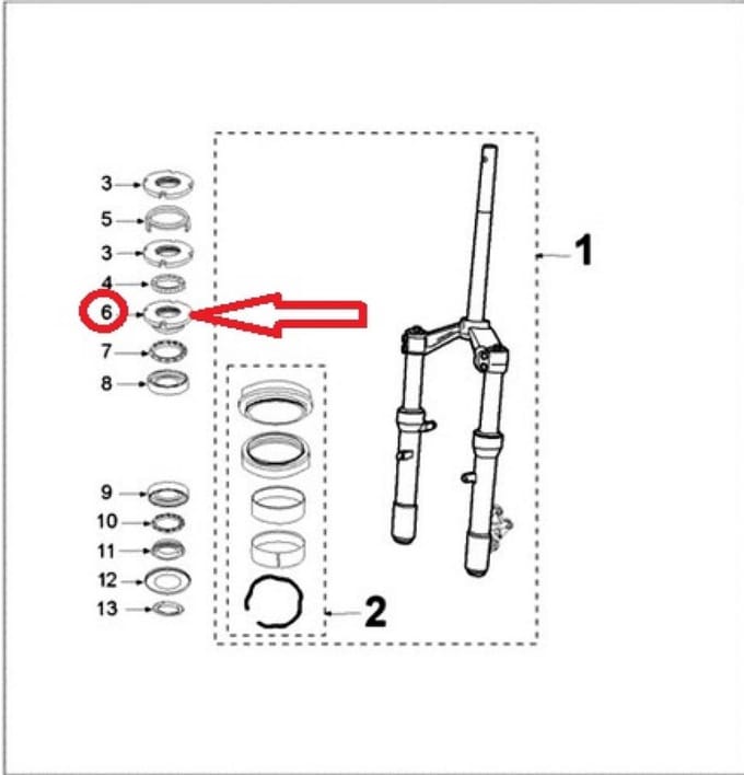 Écrou ergot colonne direction pour scooter Peugeot 400 SATELIS 2 783165 M30 Neuf