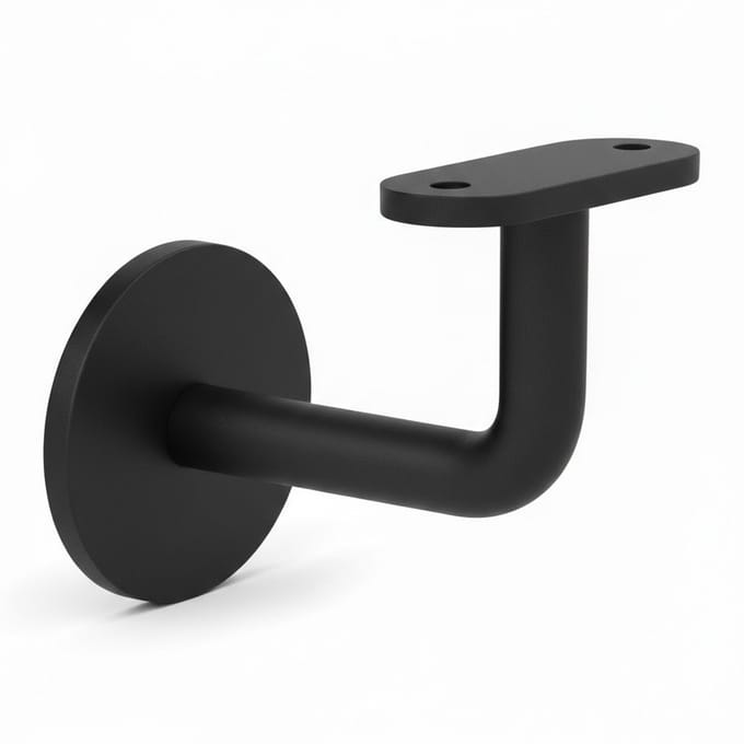 leuningdrager Trapleuninghouder Vierkant – RVS Gecoat – RAL 9005zwart