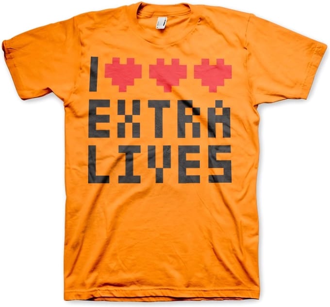 Hybris I Love Extra Lives T-shirt oranje