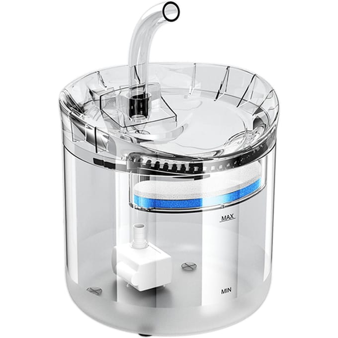 Automatische drinkfontein voor katten transparant