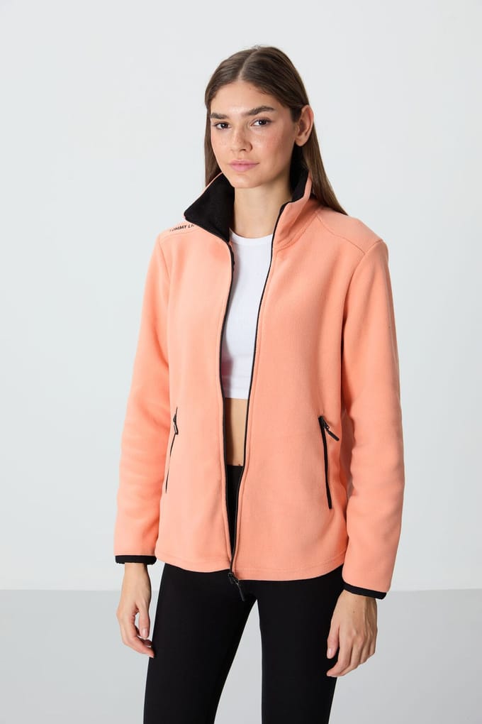 Dames Plush Vest met Rits aan de Voorkant