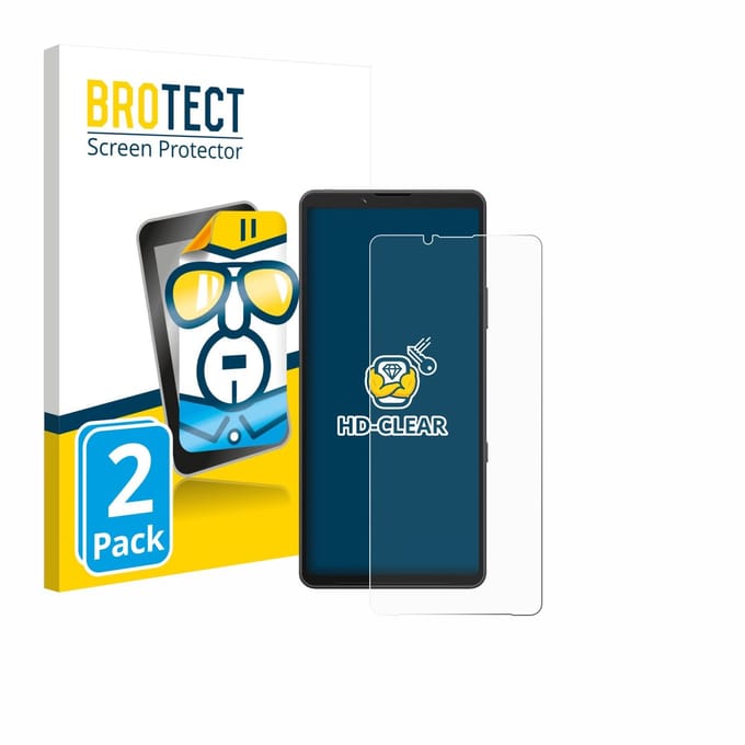 BROTECT - Screenprotector voor Sony Xperia 10 VII (case-friendly) - Folie Beschermfolie transparant 2 Stuks