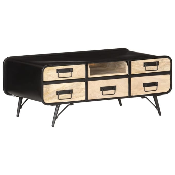 vidaXL - Salontafel - 100x50x40 - cm - massief - mangohout