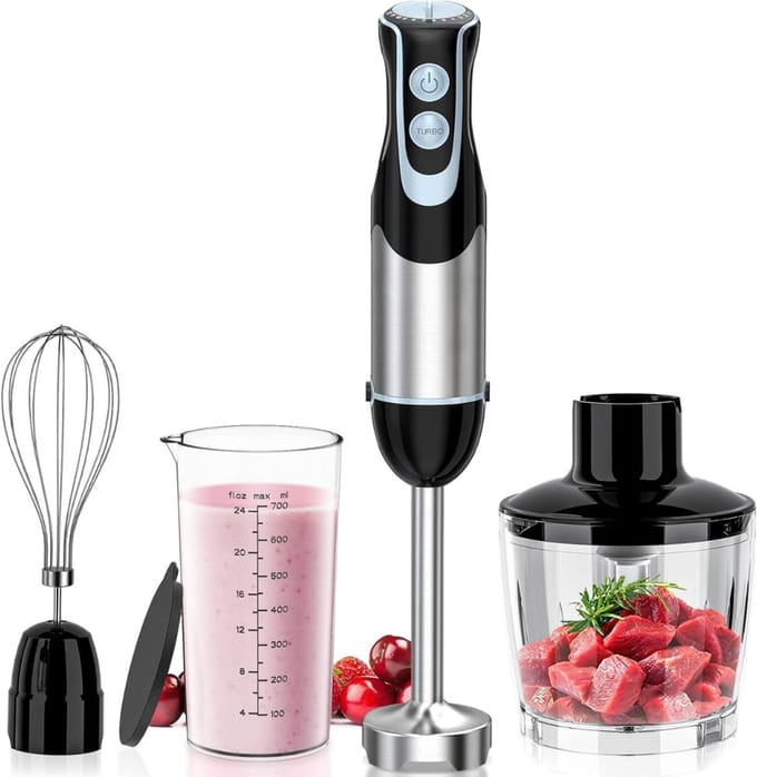 MMP®Mixer staafmixer - Mixer - Mixer handmixer - Zilver - ‎7cm x 7cm x 40cm