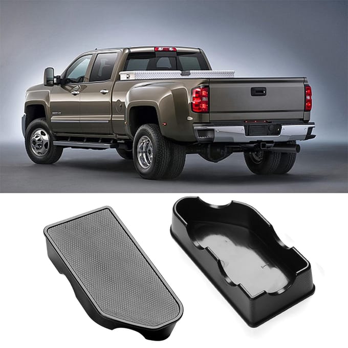 2 STUKS Bedrail Stake Pocket Covers, Bed Rail Stake Pocket Hole Plug Caps Vervanging voor Silverado zwart