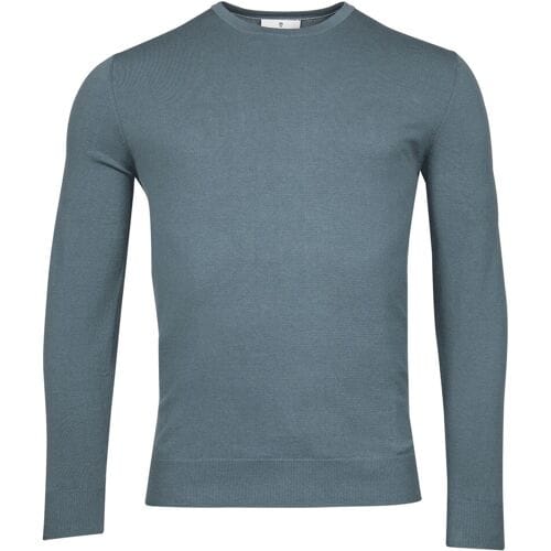 Thomas Maine Trui Crew Neck Single Knit Grijsblauw / male