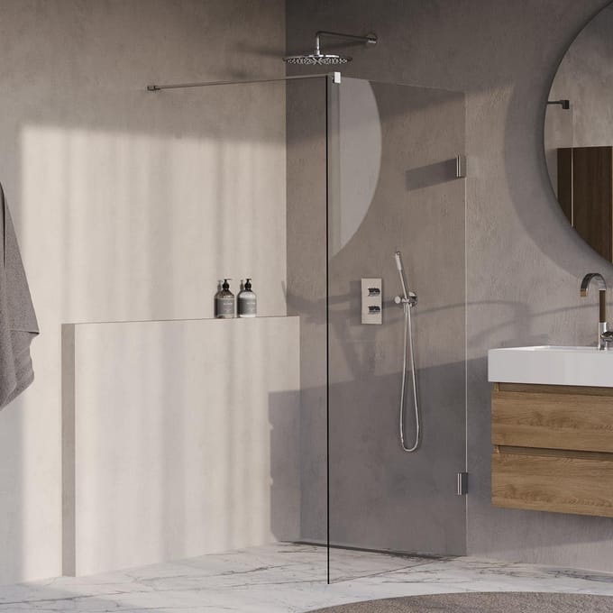 Brauer Void inloopdouche helder glas 90x200 incl. glascoating chroom
