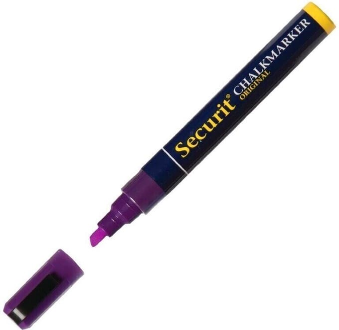 Securit® Original krijtstift met afgeschuinde punt in violet