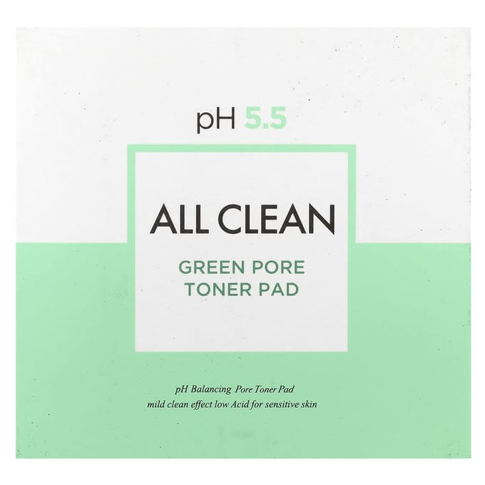 Heimish, All Clean, Green Pore Toner Pad, 75 vellen, 300g (10.58oz) white