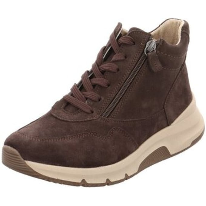 Longo Bruine Suede Dames Veterschoenen - Bruin - 38